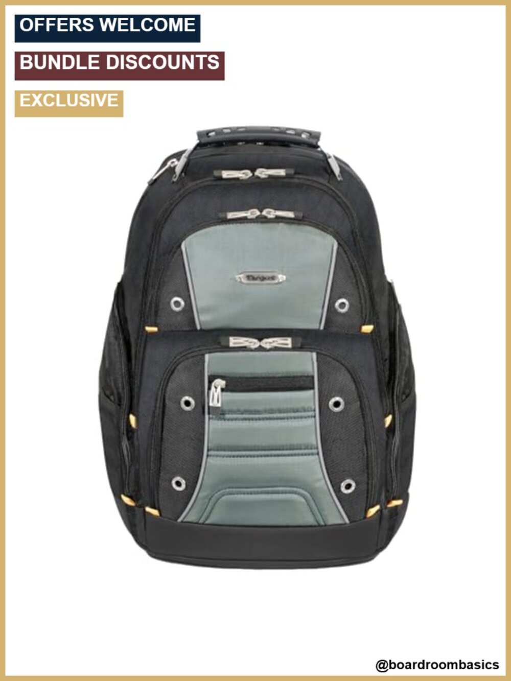 Targus Drifter II Laptop Backpack - Fits 17" Laptops, Water-Resistant